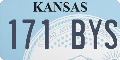 KS license plate 171BYS