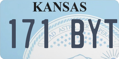 KS license plate 171BYT