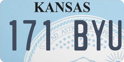 KS license plate 171BYU