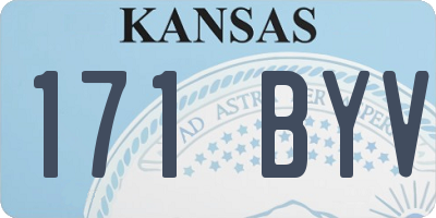 KS license plate 171BYV