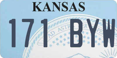 KS license plate 171BYW