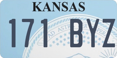 KS license plate 171BYZ