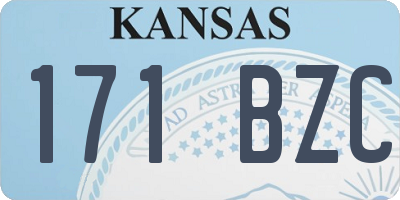 KS license plate 171BZC