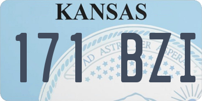KS license plate 171BZI