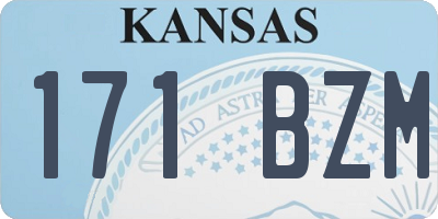 KS license plate 171BZM