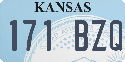 KS license plate 171BZQ