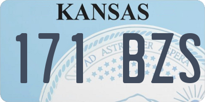 KS license plate 171BZS