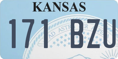 KS license plate 171BZU