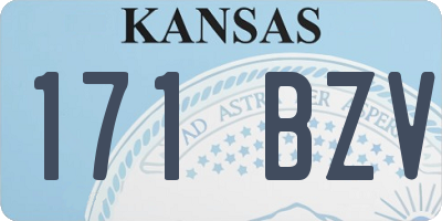 KS license plate 171BZV