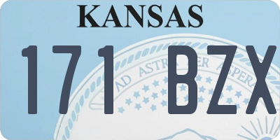 KS license plate 171BZX