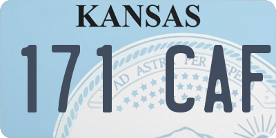 KS license plate 171CAF
