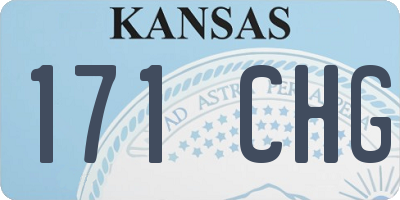 KS license plate 171CHG