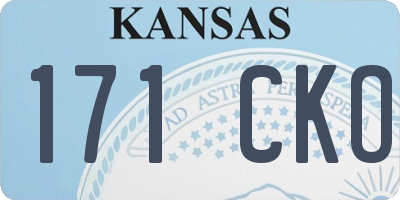 KS license plate 171CKO