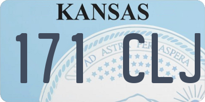 KS license plate 171CLJ
