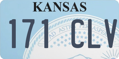KS license plate 171CLV