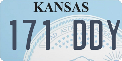 KS license plate 171DDY