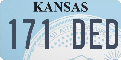 KS license plate 171DED