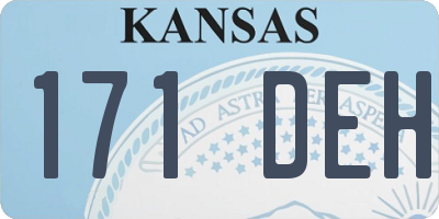 KS license plate 171DEH