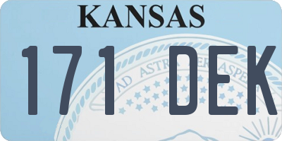 KS license plate 171DEK