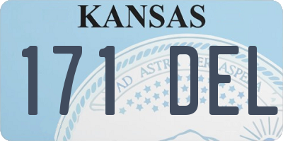 KS license plate 171DEL