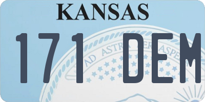 KS license plate 171DEM