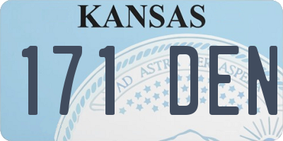 KS license plate 171DEN
