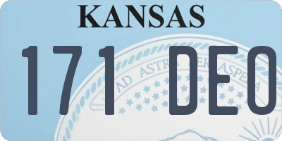 KS license plate 171DEO