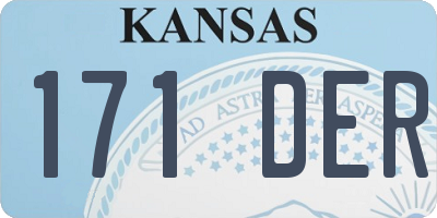KS license plate 171DER