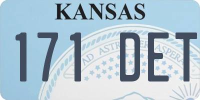 KS license plate 171DET