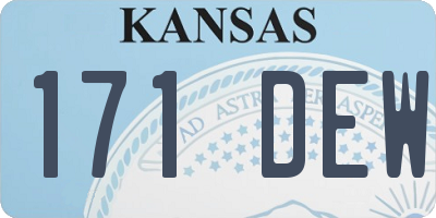 KS license plate 171DEW