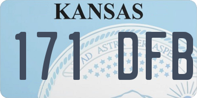 KS license plate 171DFB