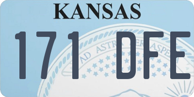 KS license plate 171DFE