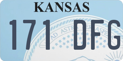 KS license plate 171DFG