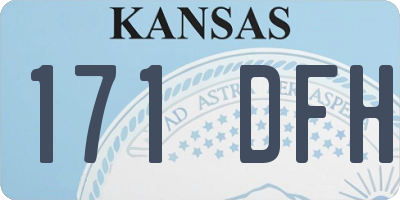 KS license plate 171DFH