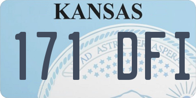 KS license plate 171DFI