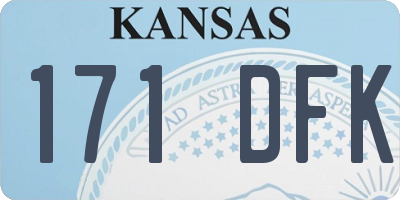 KS license plate 171DFK