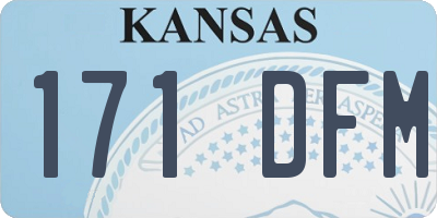 KS license plate 171DFM