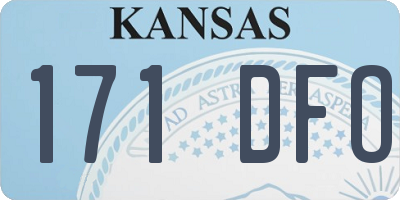 KS license plate 171DFO