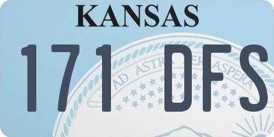 KS license plate 171DFS