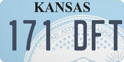 KS license plate 171DFT