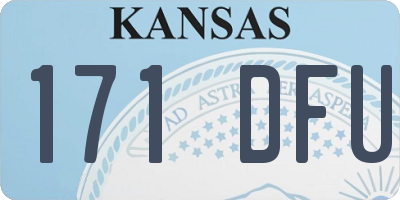 KS license plate 171DFU