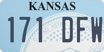 KS license plate 171DFW