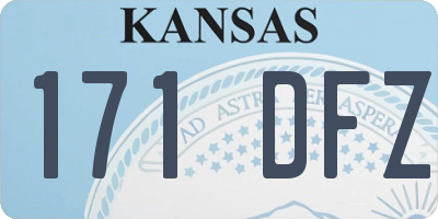 KS license plate 171DFZ