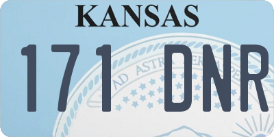 KS license plate 171DNR