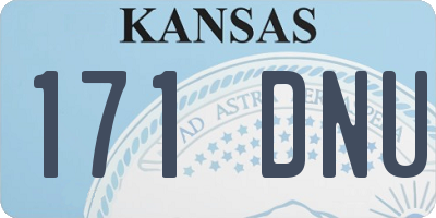 KS license plate 171DNU