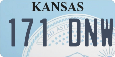 KS license plate 171DNW