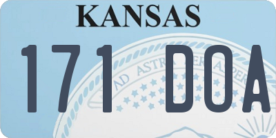 KS license plate 171DOA