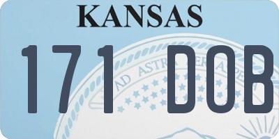 KS license plate 171DOB