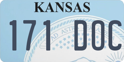 KS license plate 171DOC
