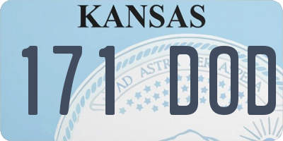 KS license plate 171DOD